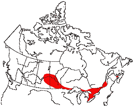 Map of Sedge Wren in Canada