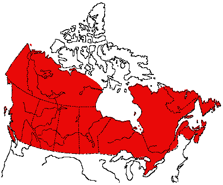 Map of Savannah Sparrow in Canada