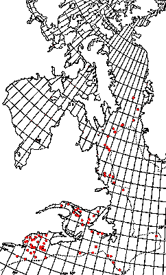 Map of Stone crab in Canada
