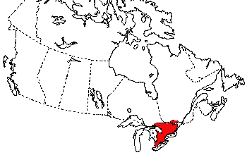 Map of Blanding's Turtle in Canada