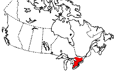 Map of Five-lined Skink in Canada