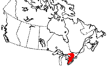 Map of Eastern Hognose Snake in Canada