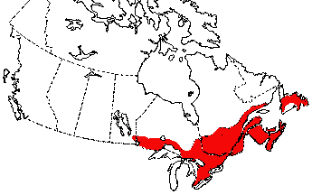 Map of Green Frog in Canada