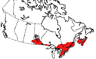 Map of Redbelly Snake in Canada