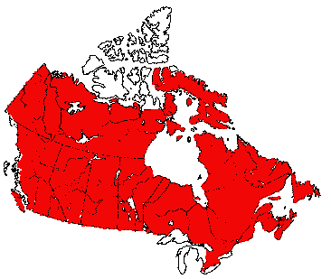 Map of Red Fox in Canada