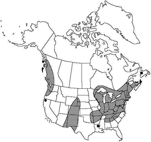 Map of <i>Asplenium trichomanes  trichomanes</i> in Canada