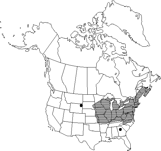 Map of Japanese barberry in Canada