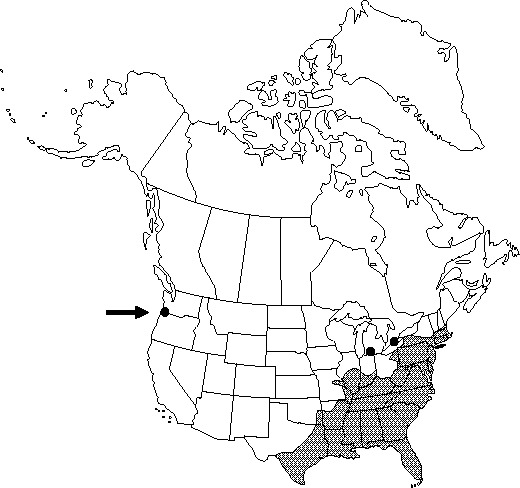 Map of Water-shield, purple wen-dock in Canada
