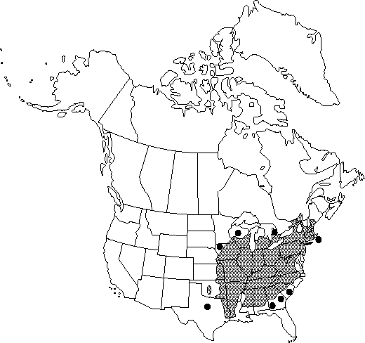 Map of <i>Carya ovata ovata </i> in Canada