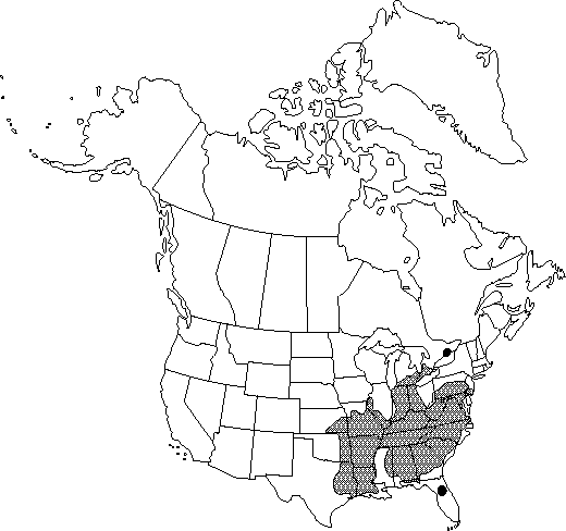 Map of Dwarf hackberry in Canada