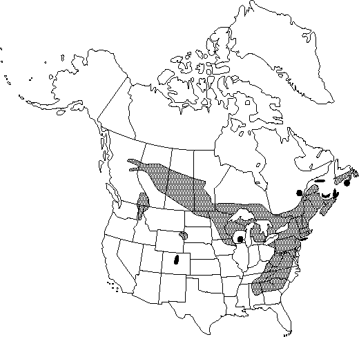 Map of Beaked hazel in Canada