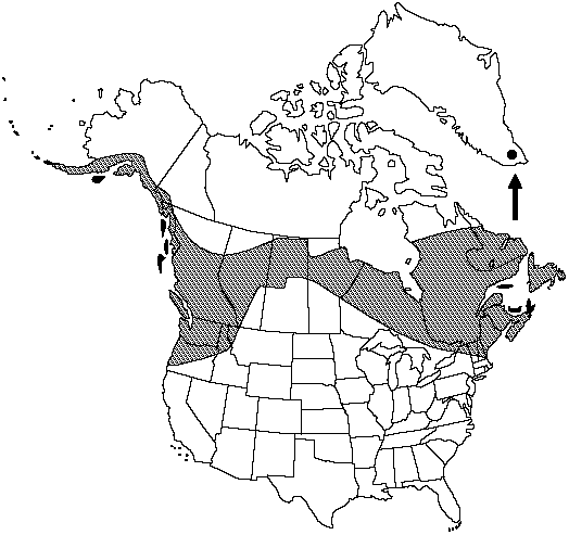 Map of Sitka club-moss in Canada