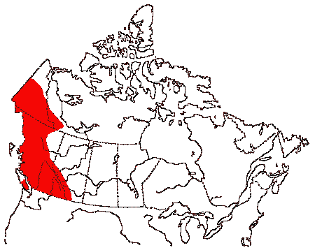 Map of White-tailed Ptarmigan in Canada