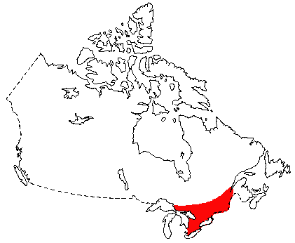 Map of Hairy-Tailed Mole in Canada