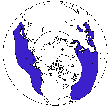Map of Goose-Beaked Whale in Canada